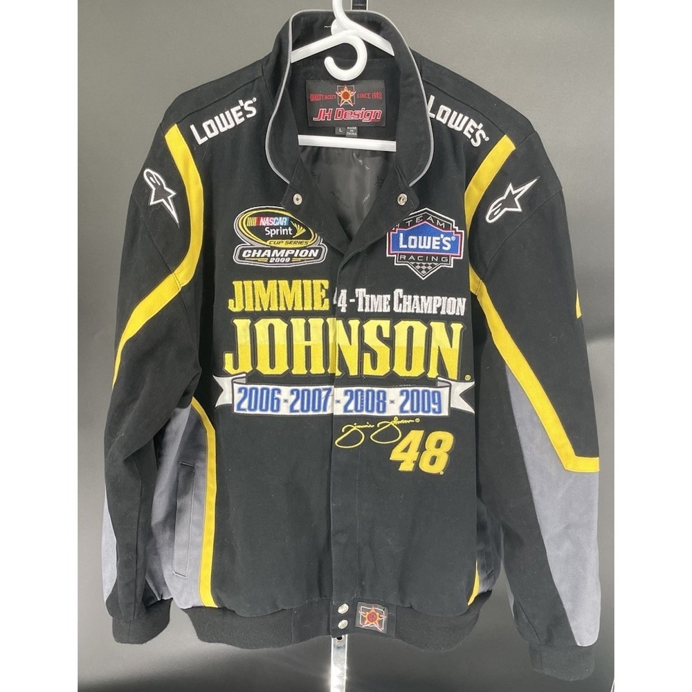 Vintage Jimmie Johnson NASCAR Jacket‎ Mens LG Lowes Racing Jacket JH Design